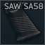 Пистолетная рукоятка SAW-style для SA58 (Черная)