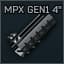 Цевье GEN1 длиной 4 дюйма для MPX 